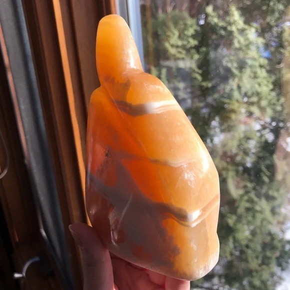 Orange calcite crystal freeform - Picture 2 of 10